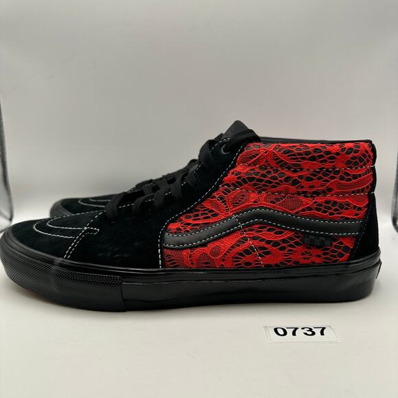 VANS X PREMIER MEN\'S 8 SKATE GROSSO MID BLACK HI RISK RED RARE LIMITED EDITION main image 5